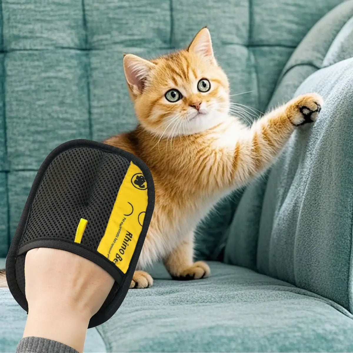 Pet Hair Remover Grooming Mitt for Dogs Cats and Rabbits