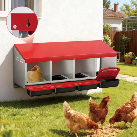 Twister.Ck Multi Compartment Metal Chicken Nesting Box