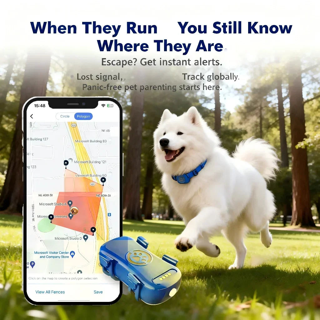 WANWAYTECH GPS Pet Tracker With Unlimited Distance QR Code Locator