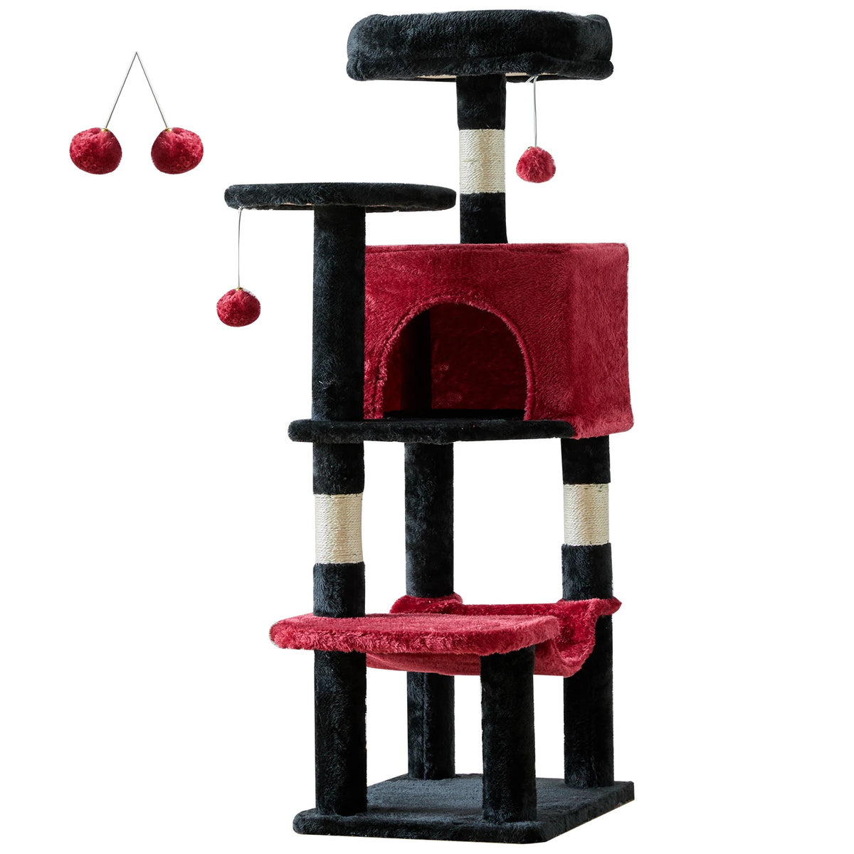 JHK Multi-Cat Cat Tree Climbing Tower With Sisal Posts