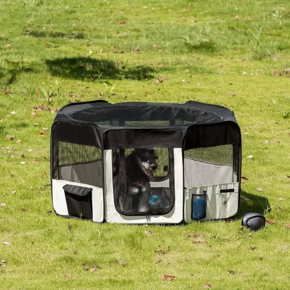 Portable Folding Pet Playpen With Carry Bag For Pets