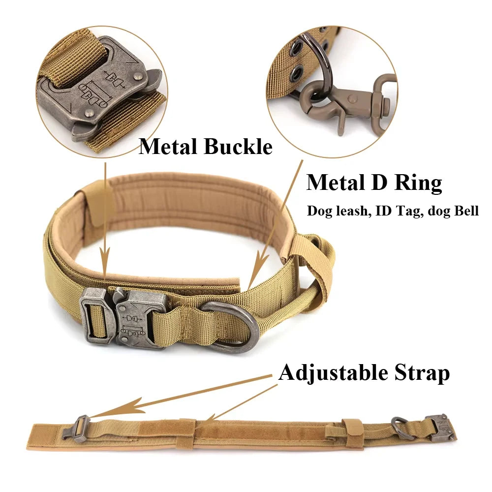 Adjustable Nylon Dog Training Collar And Leash Set With Handle