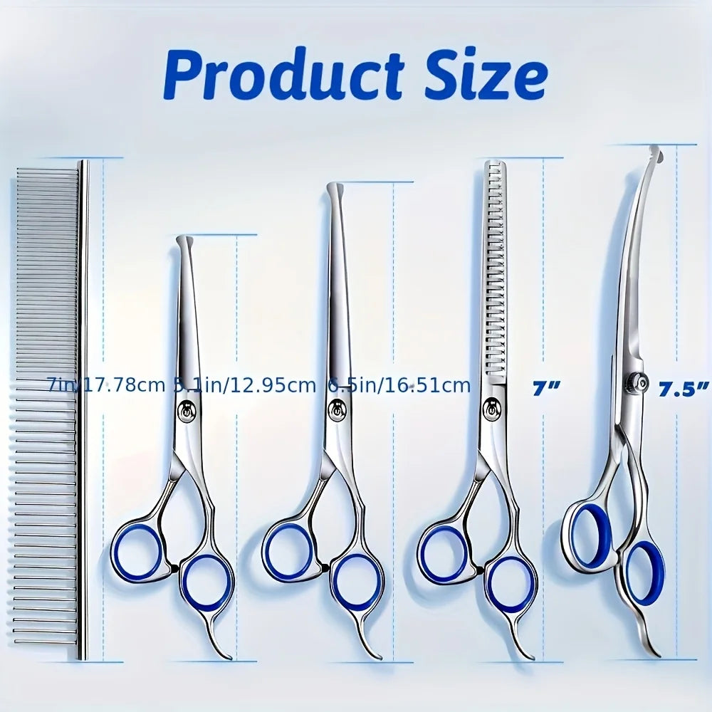 Titanium Coated Stainless Steel Dog Grooming Scissors