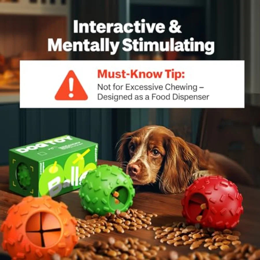 Interactive Treat Dispensing Puzzle Ball Dog Toy for Slow Eating