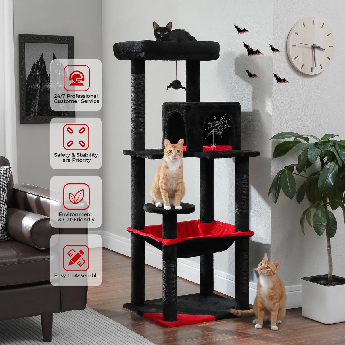 PAWZ Road Gothic Cat Tree With Hammock And Scratching Post