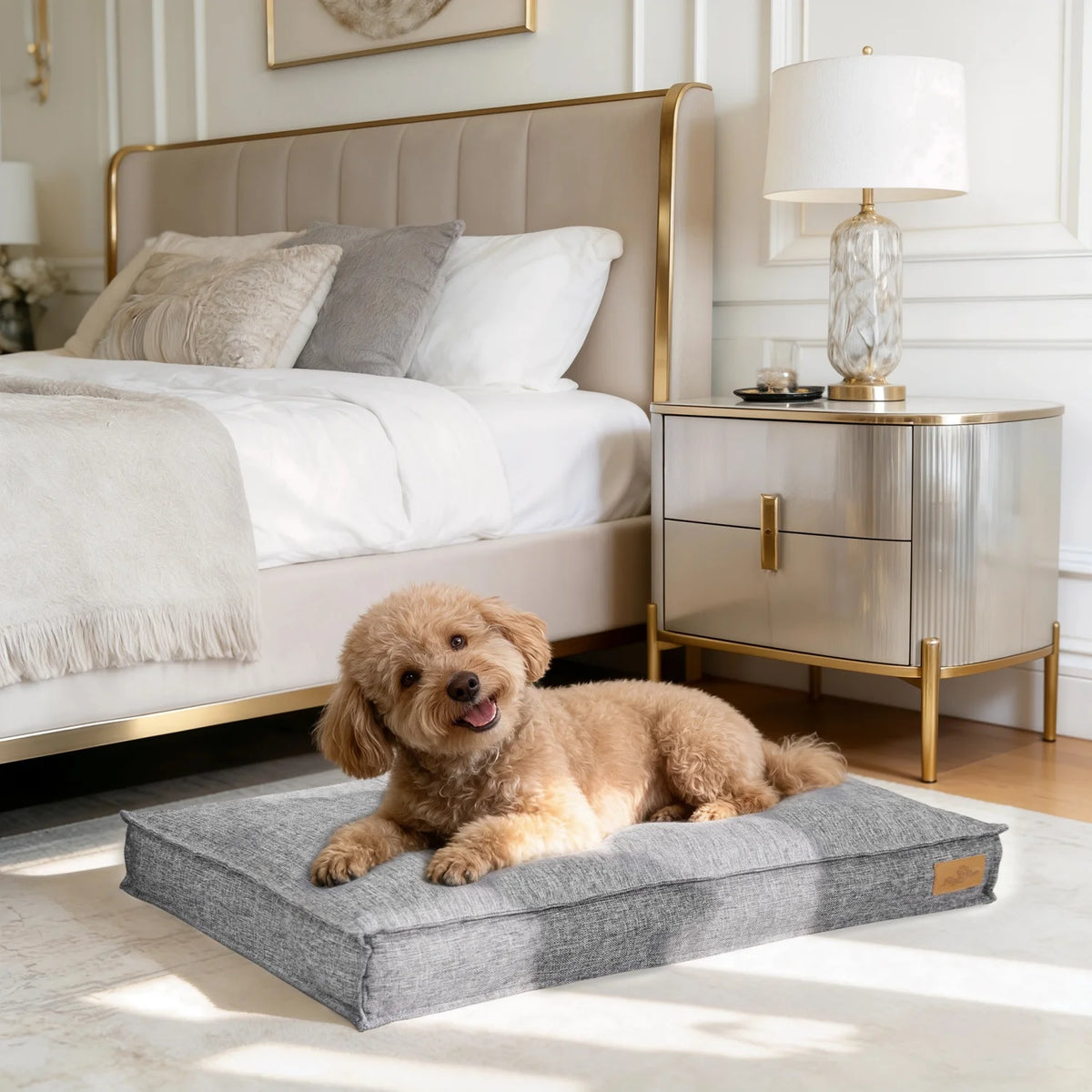 BINGOPAW Waterproof Dog Crate Bed Pad With Soft Foam Base