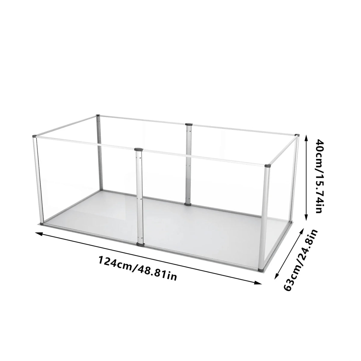 Premium Acrylic Six Panel Hamster Play Pen With Waterproof Pad