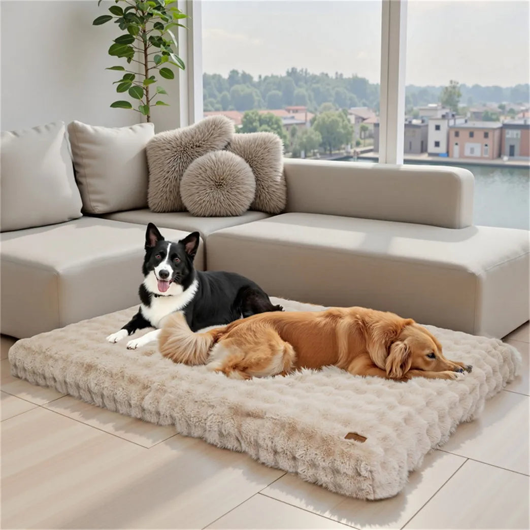 BORWART Ultra Plush Washable Dog Bed With Removable Soft Cover