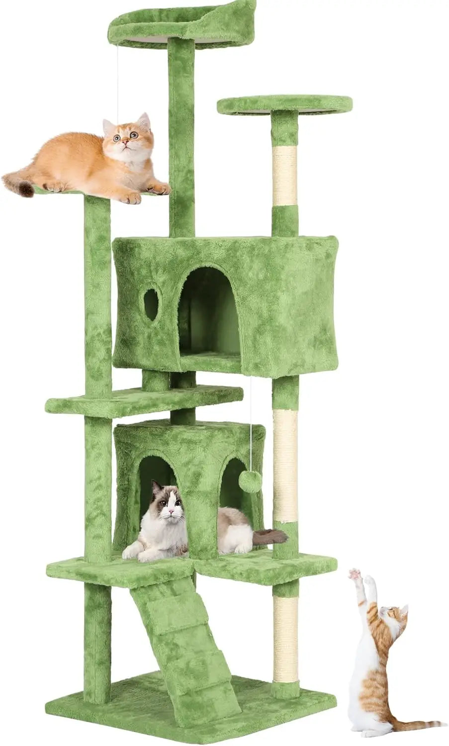 BestPet Multi-Level Cat Tree With Scratching Posts And Cozy Condos