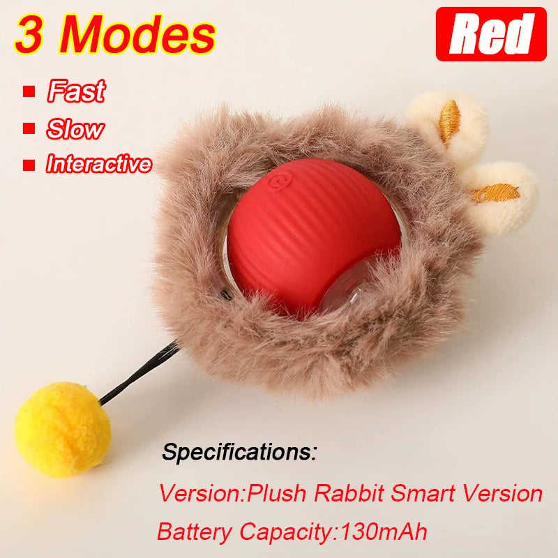 Automatic Interactive Rolling Ball Toy For Cats With Rechargeable Battery
