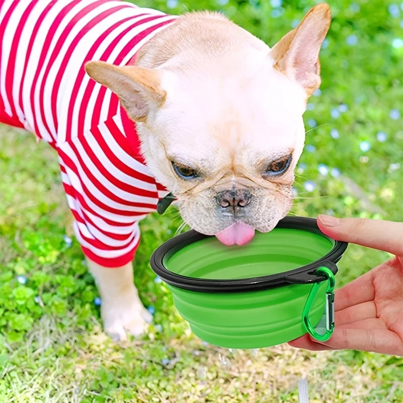 Durable Silicone Collapsible Travel Pet Food Bowl