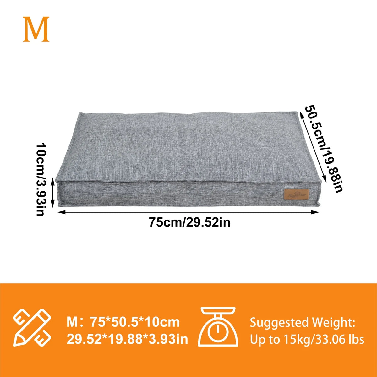 BINGOPAW Waterproof Dog Crate Bed Pad With Soft Foam Base