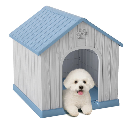 Weatherproof Plastic Dog House For Indoor And Outdoor Pet Shelter