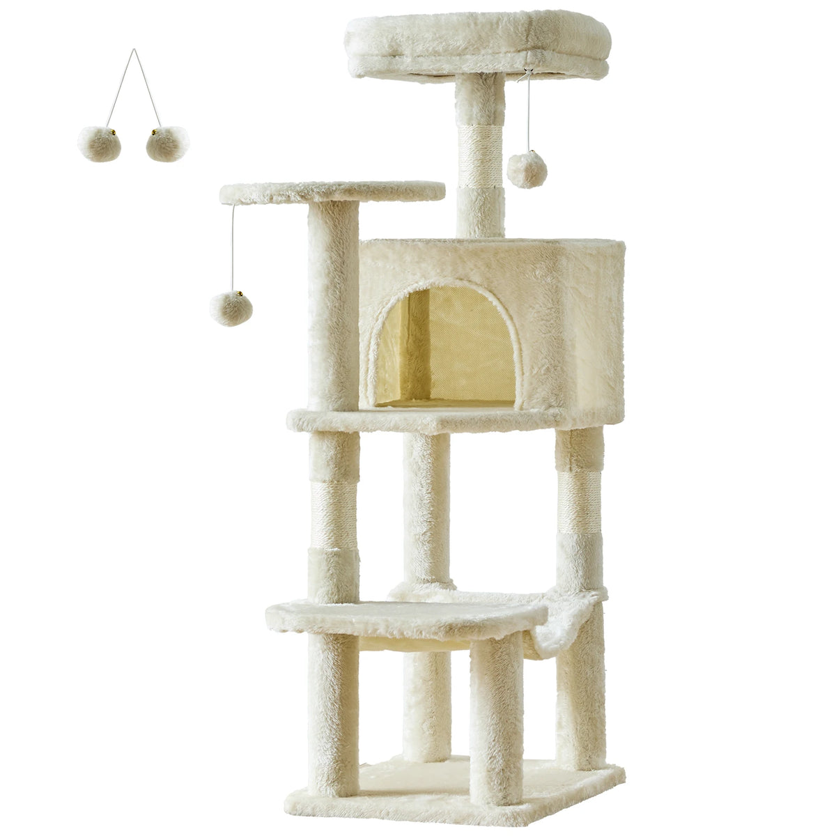 JHK Multi-Cat Cat Tree Climbing Tower With Sisal Posts