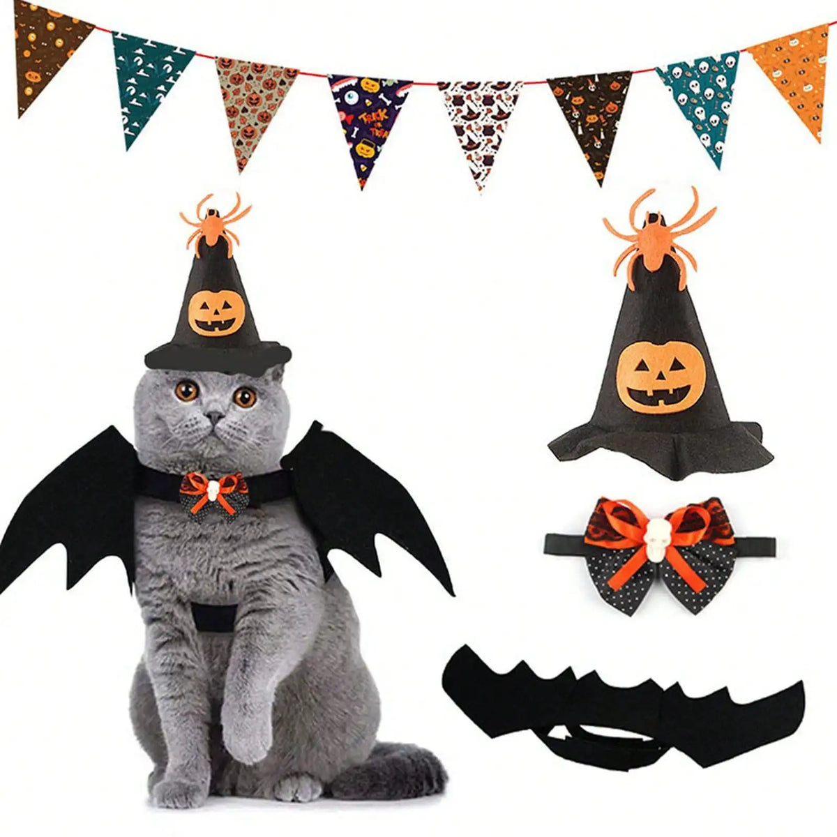 Halloween Pet Costume And Accessory Set for Fun Dress Up