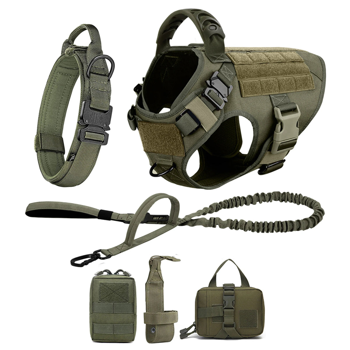 Large Dog Harness And Leash Set For German Shepherd Malinois Training