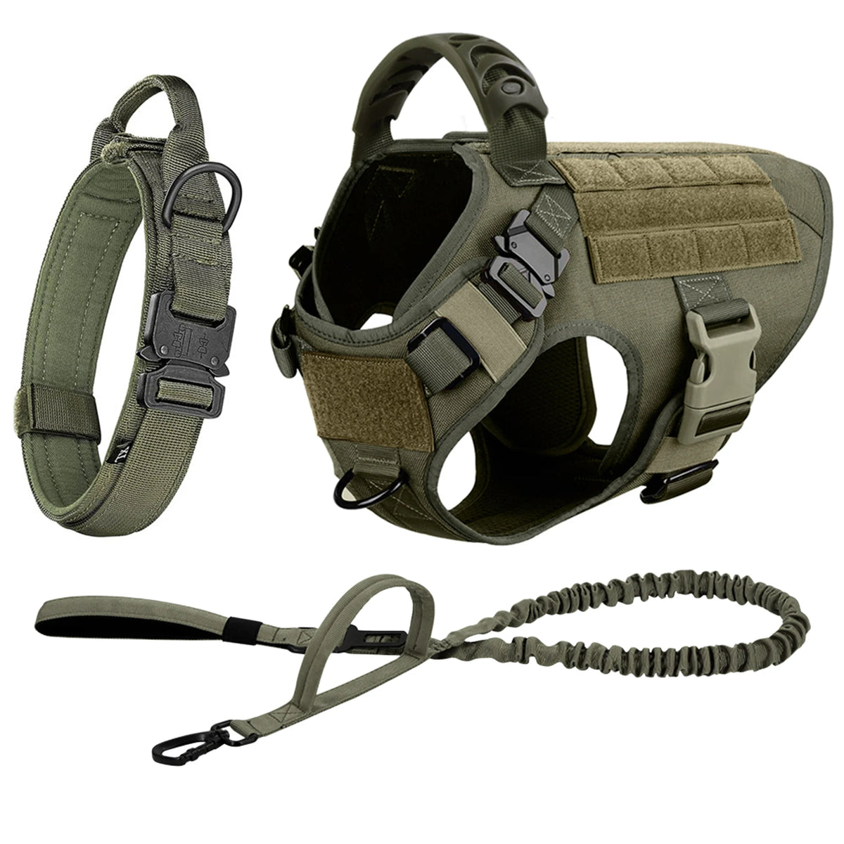 Large Dog Harness And Leash Set For German Shepherd Malinois Training