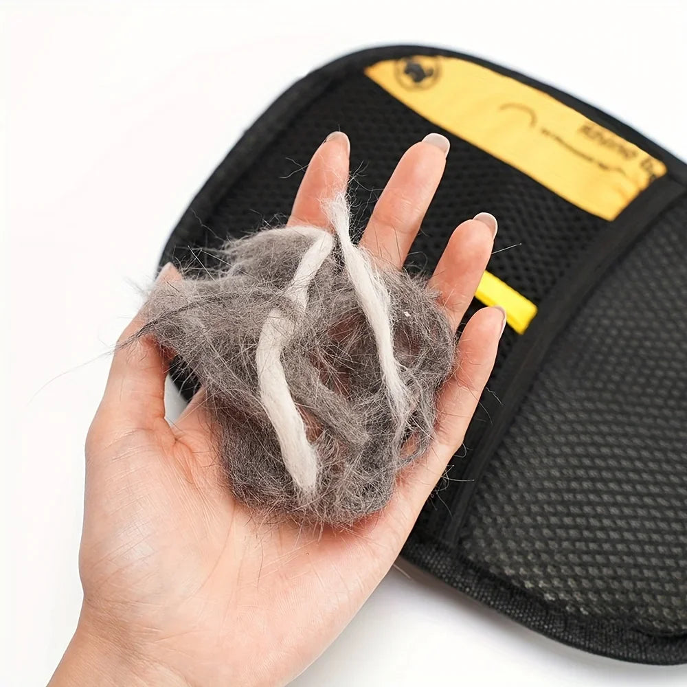 Reusable Pet Grooming Gloves for Static Hair Removal and Shedding