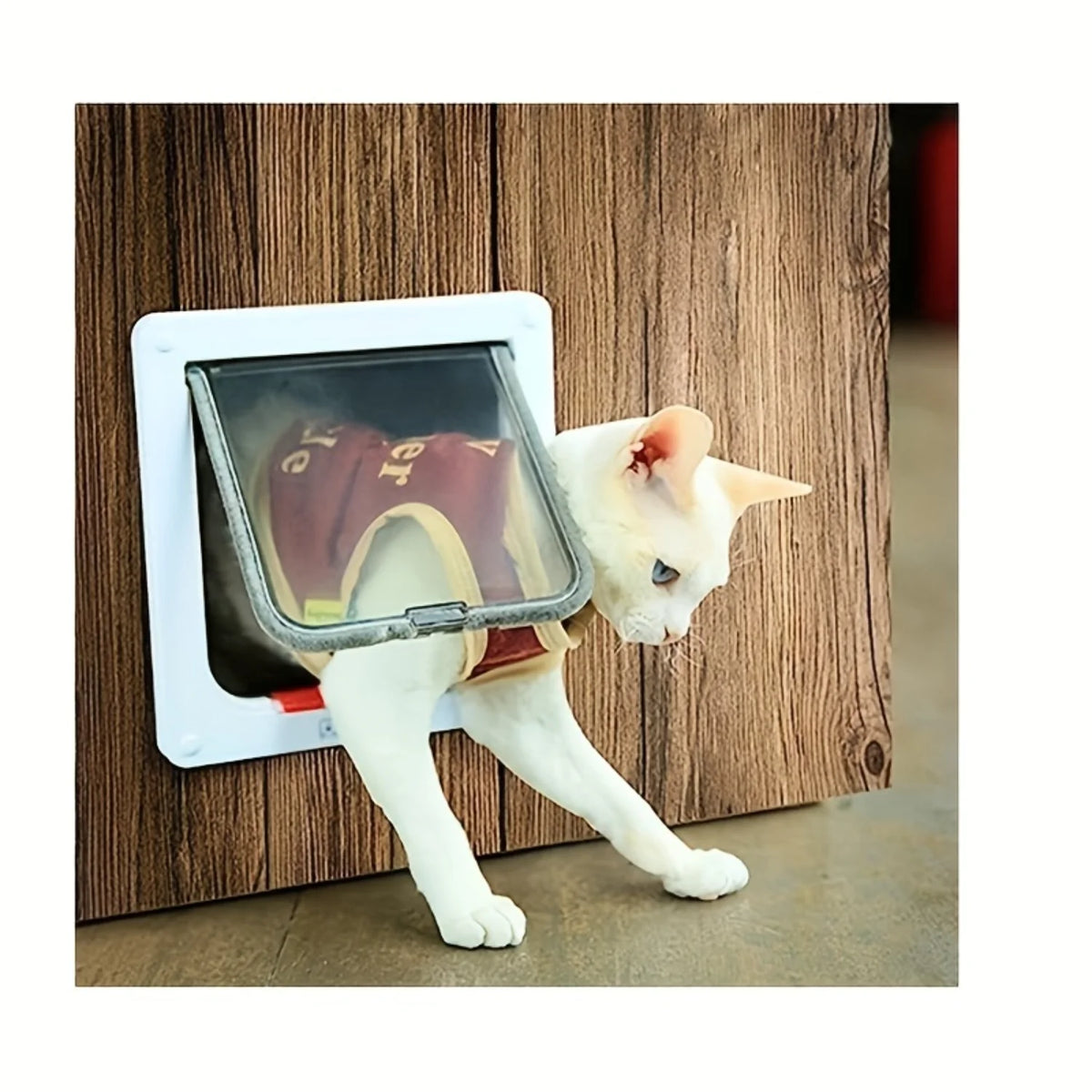 Durable Wooden Pet Flap Door With Four Way Security Lock