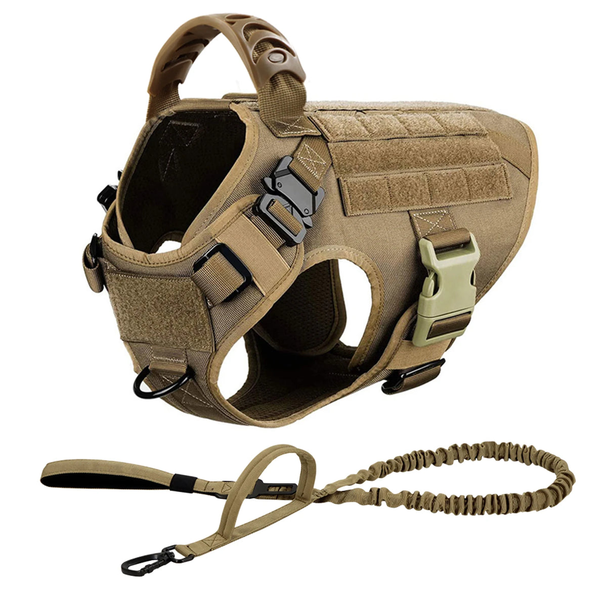 Tactical Dog Harness Leash No Pull Vest For Large Dogs