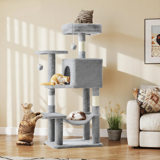 JHK Multi-Cat Cat Tree Climbing Tower With Sisal Posts